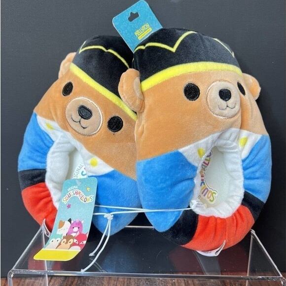 Squishmallows Kelliloon Pirate Bear Slippers Size 11-12 Plush Stuffed Animal - Picture 1 of 5